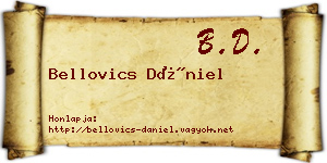 Bellovics Dániel névjegykártya